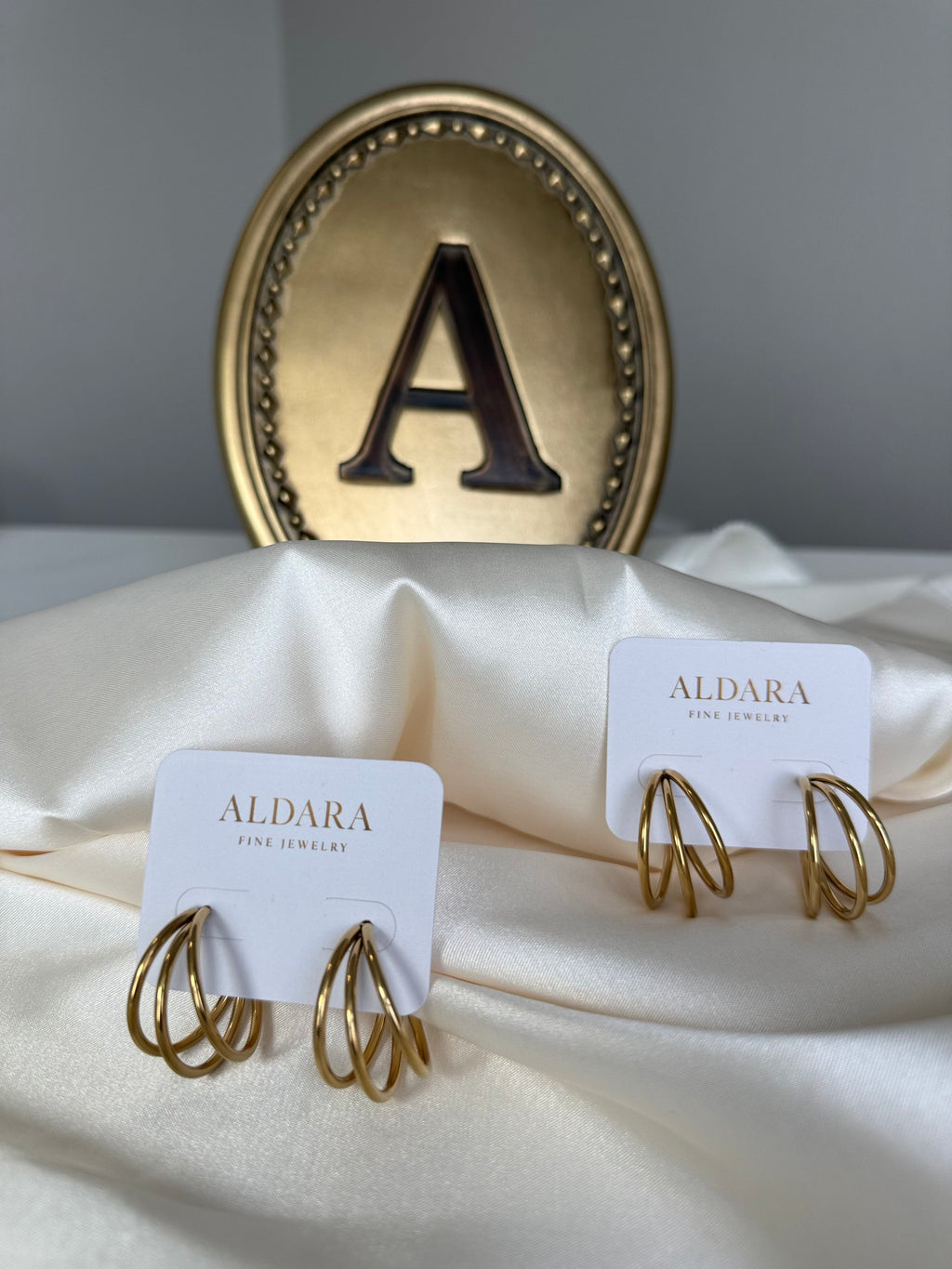 Golden Twist Hoop Earrings