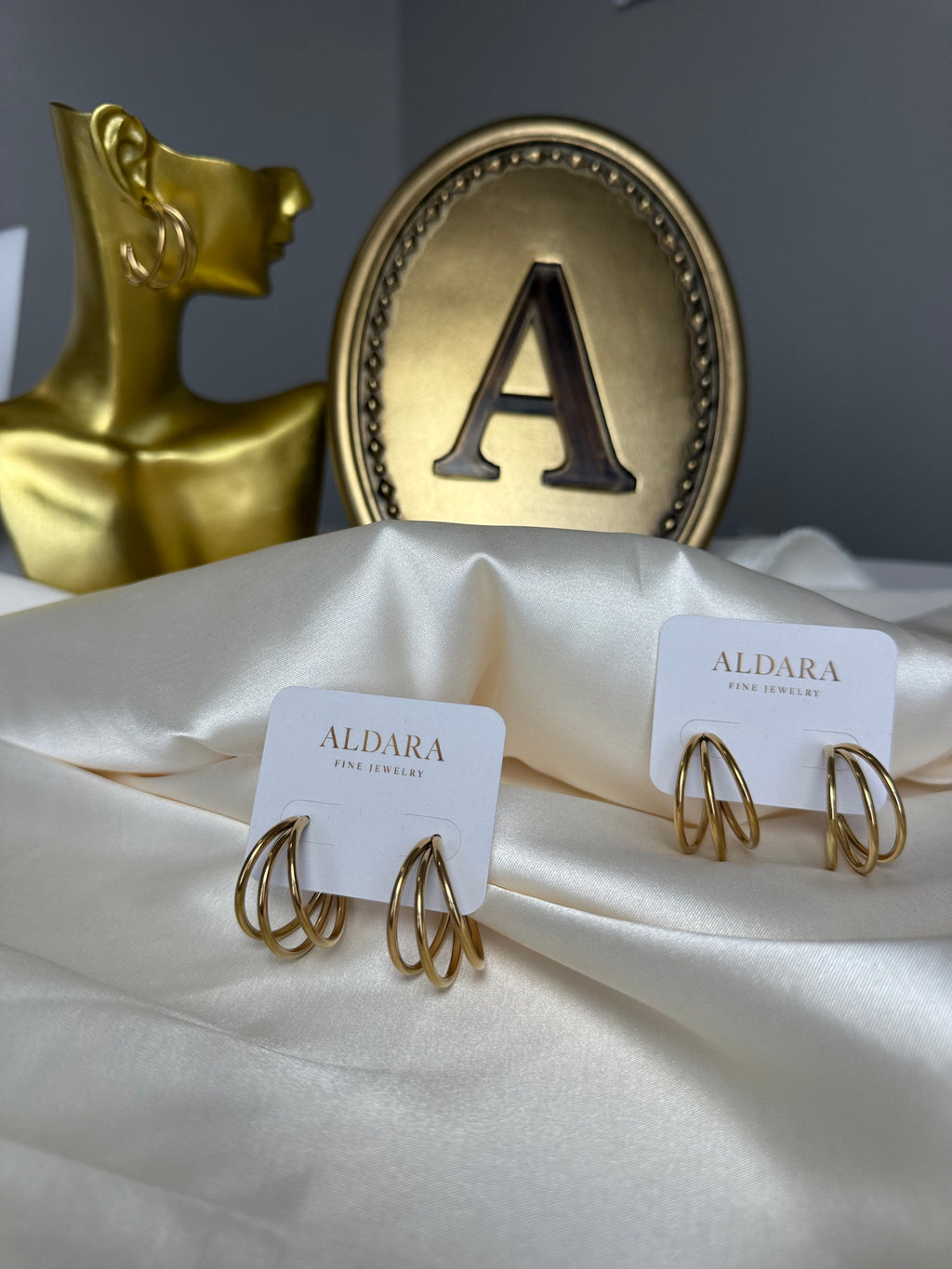 Golden Twist Hoop Earrings