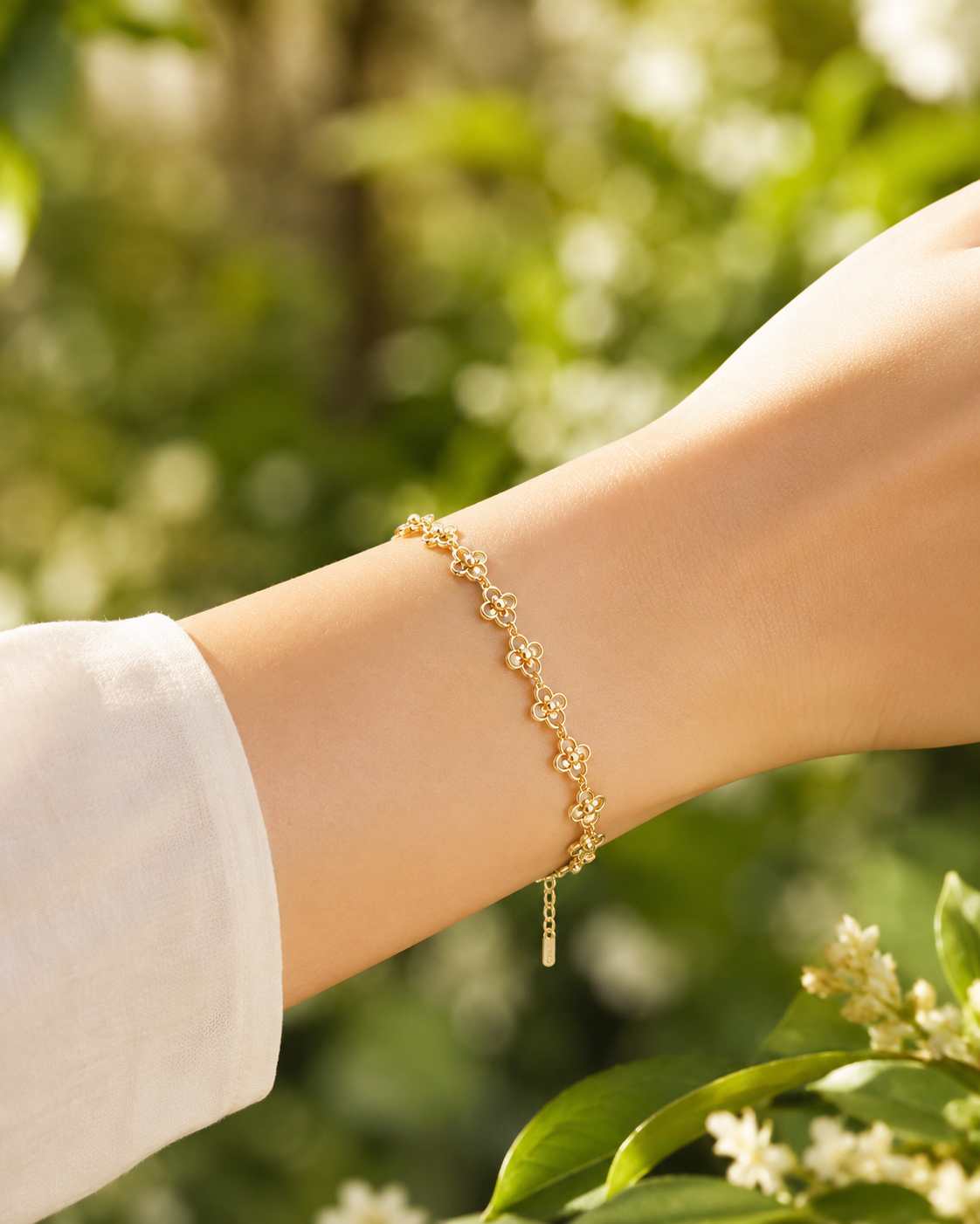 Pulsera Flores de Luz Gold