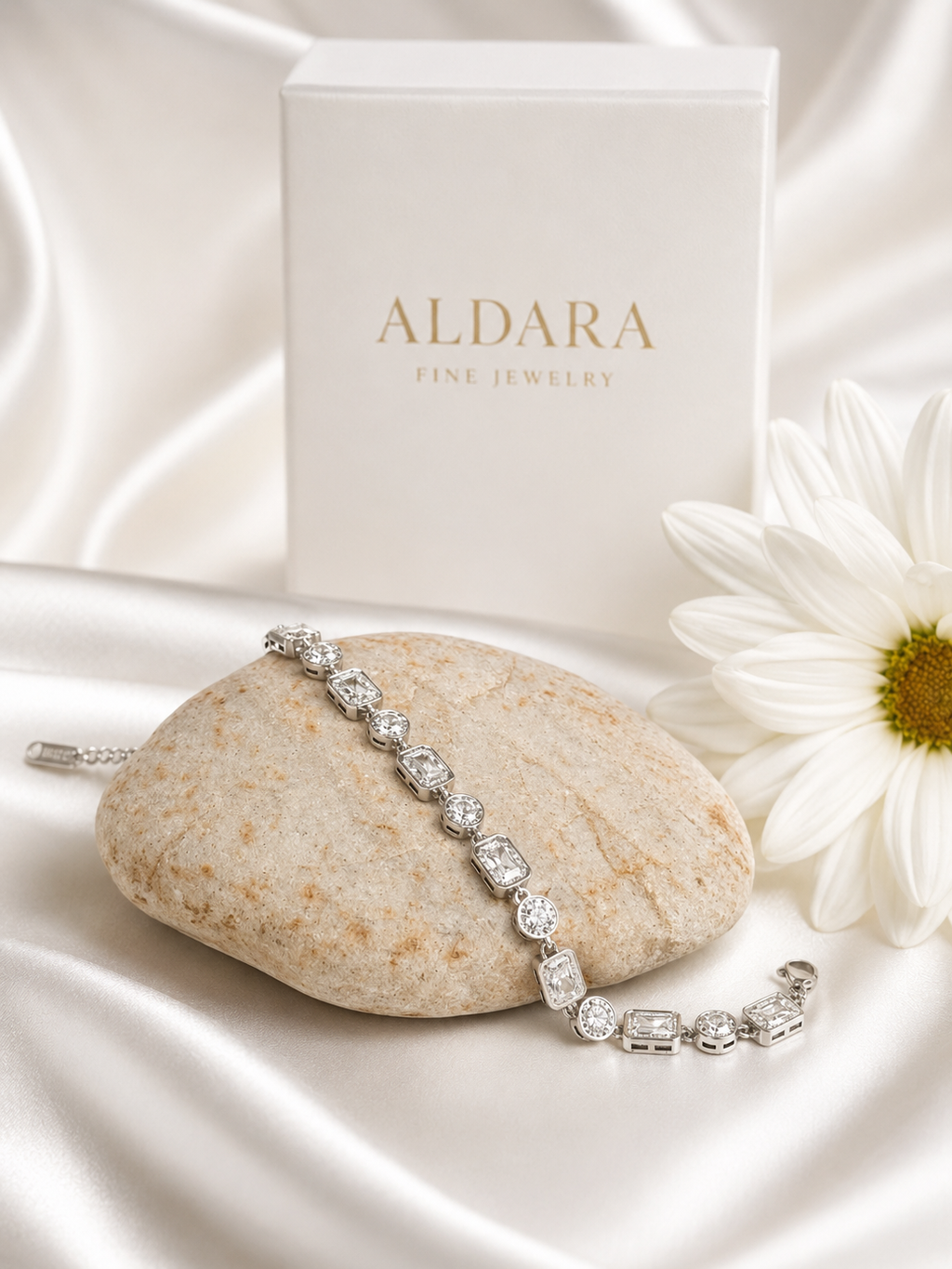 Pulsera Prestige Silver -316L con Zirconia