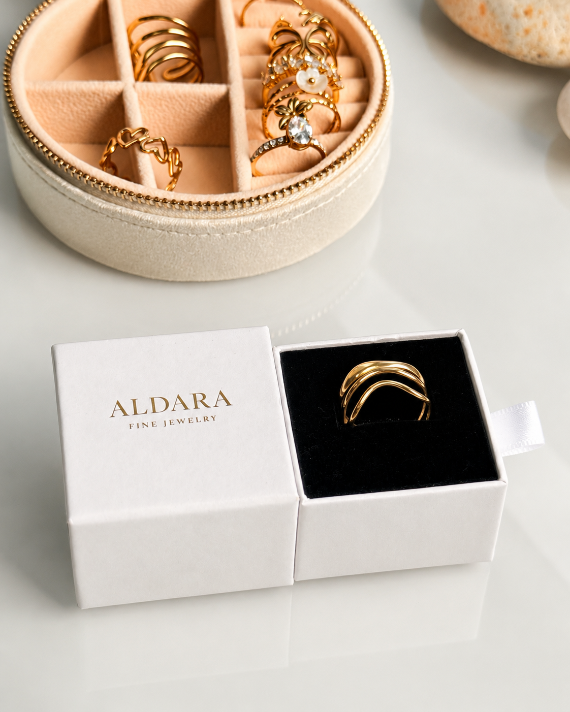 Anillo Ola Dorada