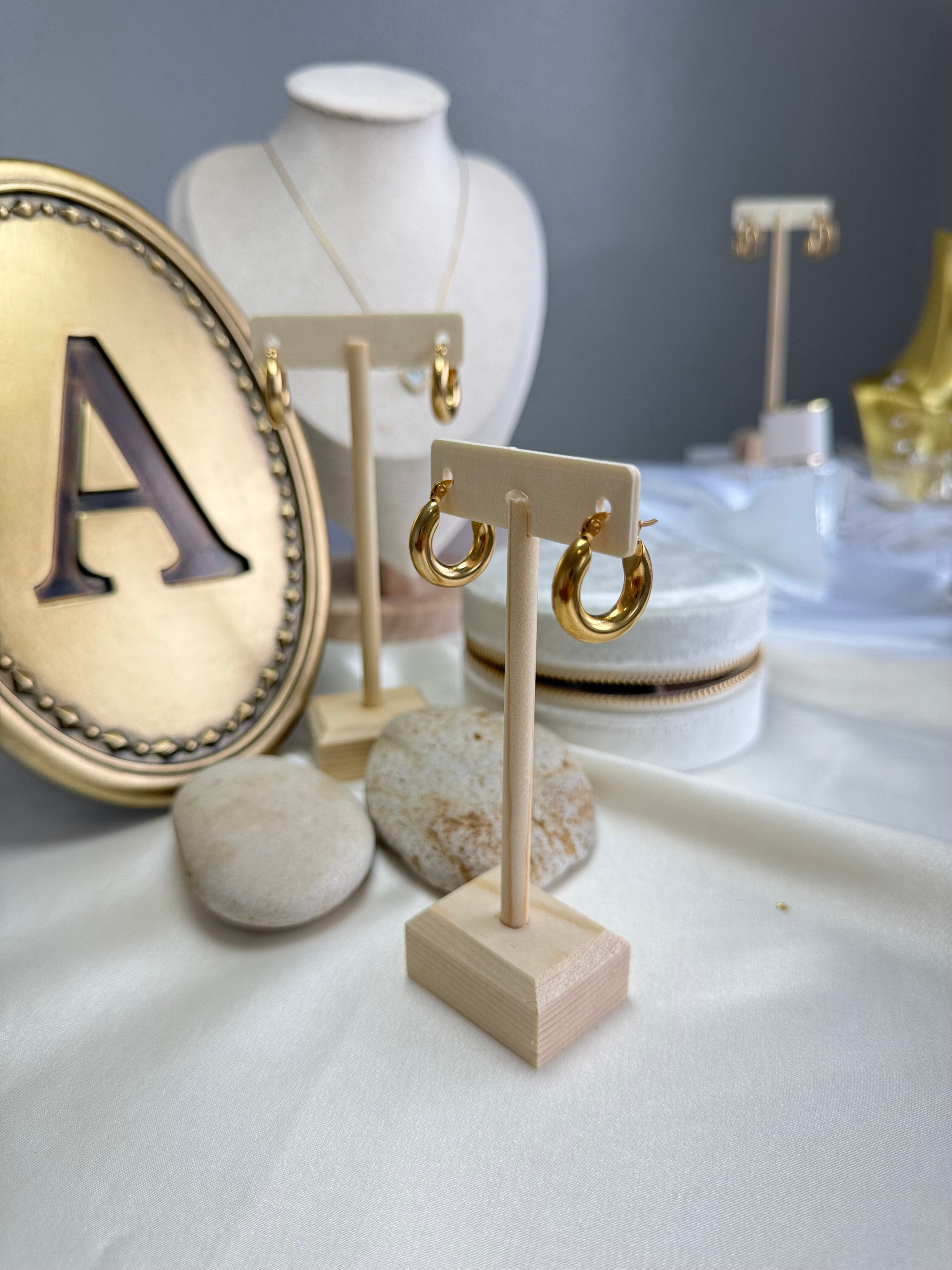 Golden Hoop Earrings