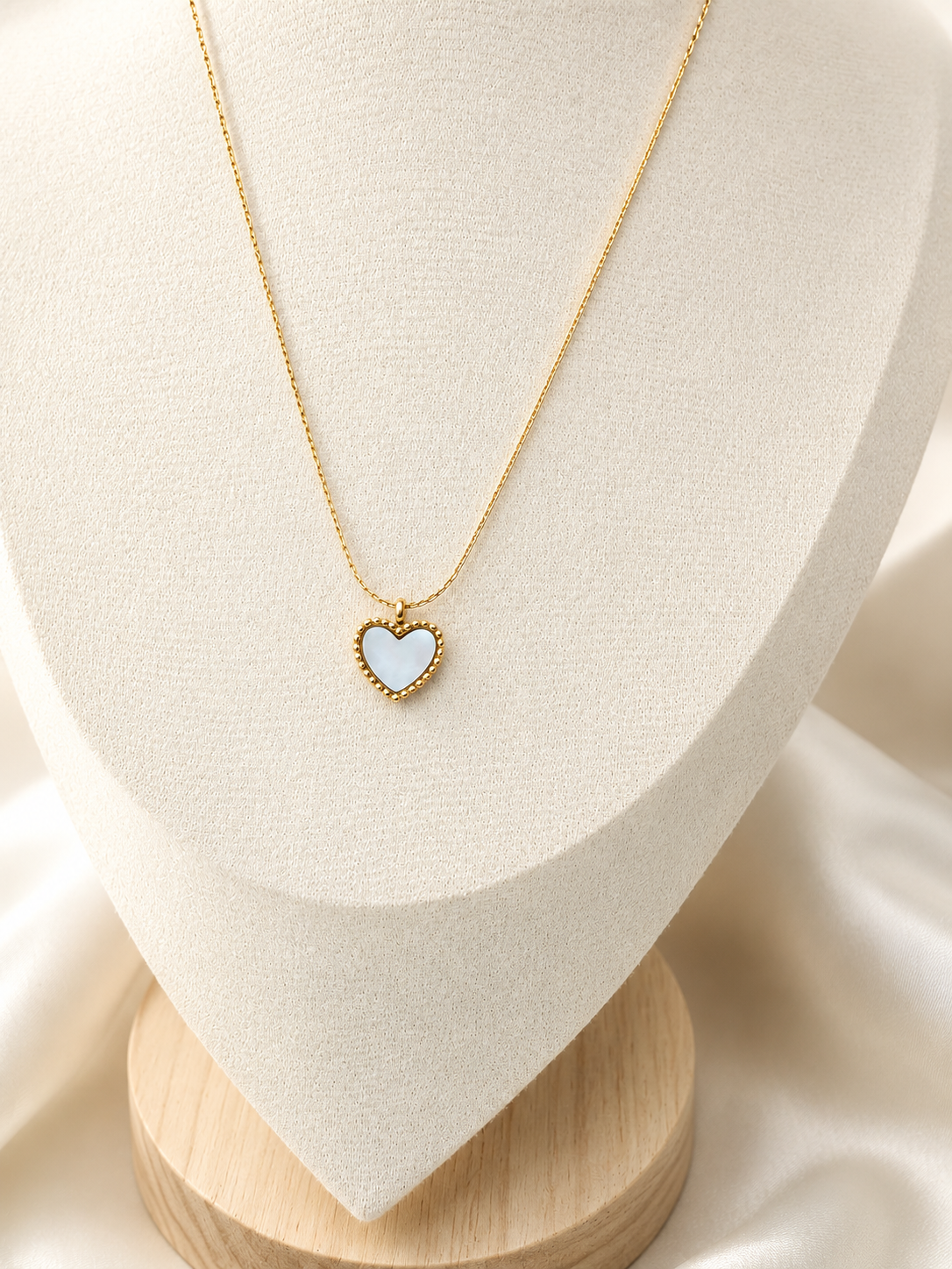 Conjunto de corazón de perlas
