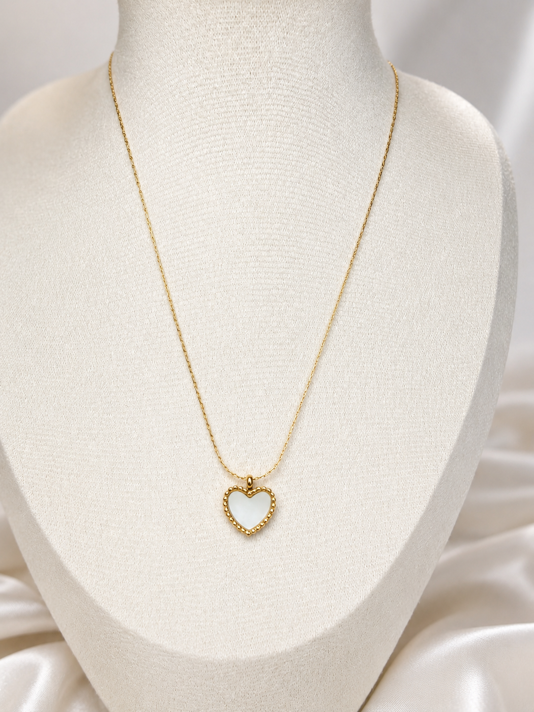 Conjunto de corazón de perlas