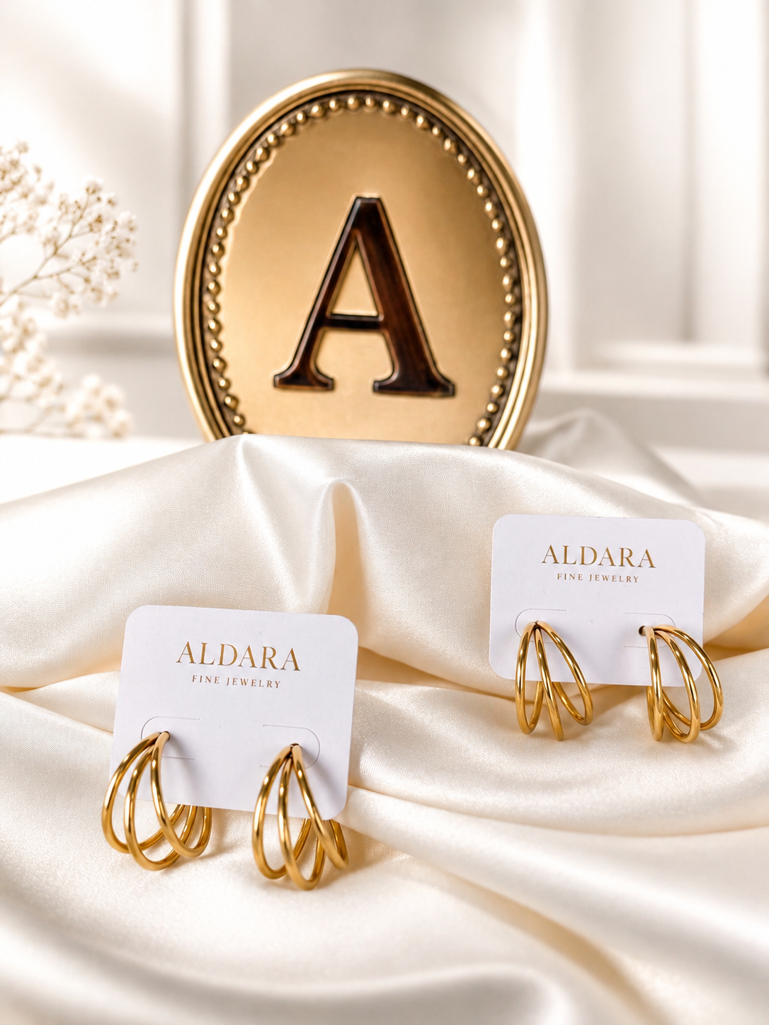 Pendientes de aro Golden Twist