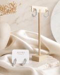 Aretes Aro Texturizado Silver