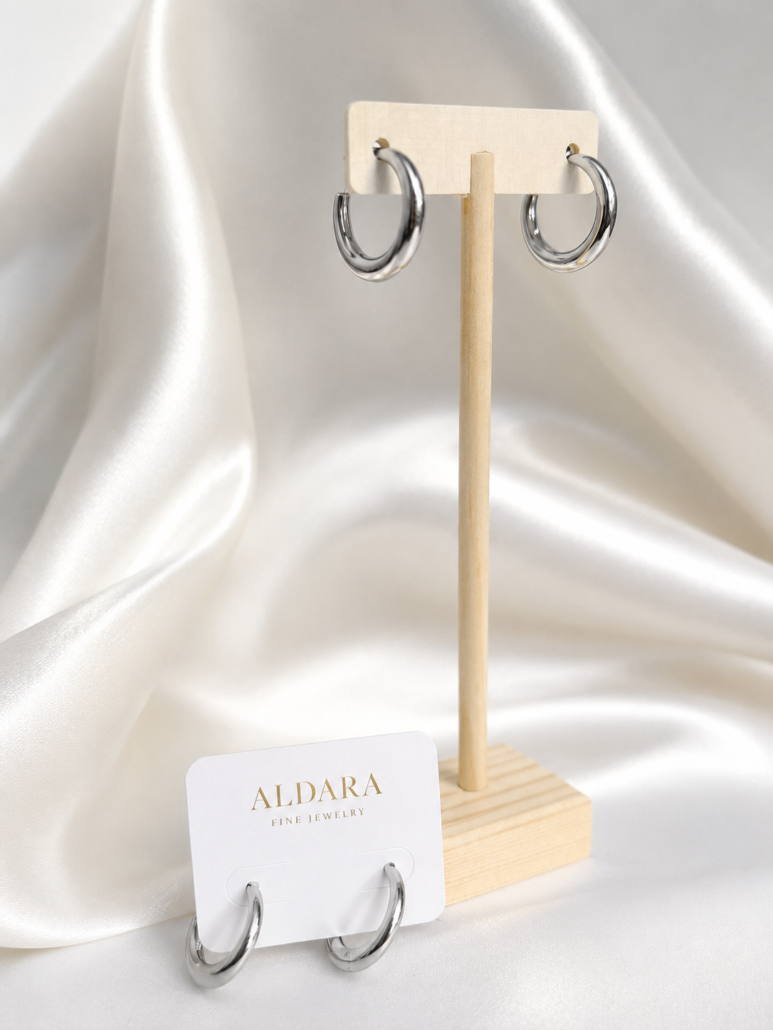 Aretes Aro Minimal Silver